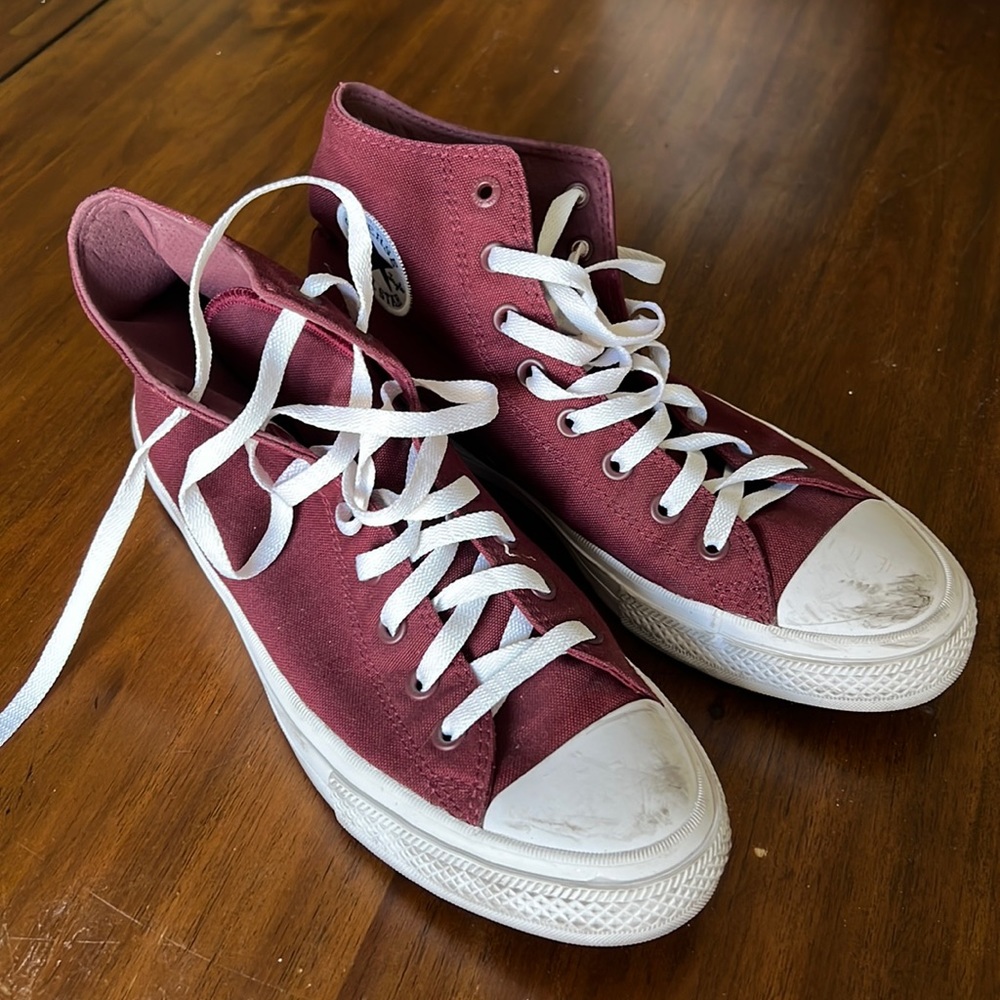 Maroon Converse Chuck Taylor II, Size 10